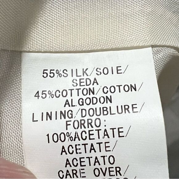 Due Per Due silk Blend Ivory Gondola Boat Print Ribbon A line Peasant Skirt 4 S - Picture 11 of 11